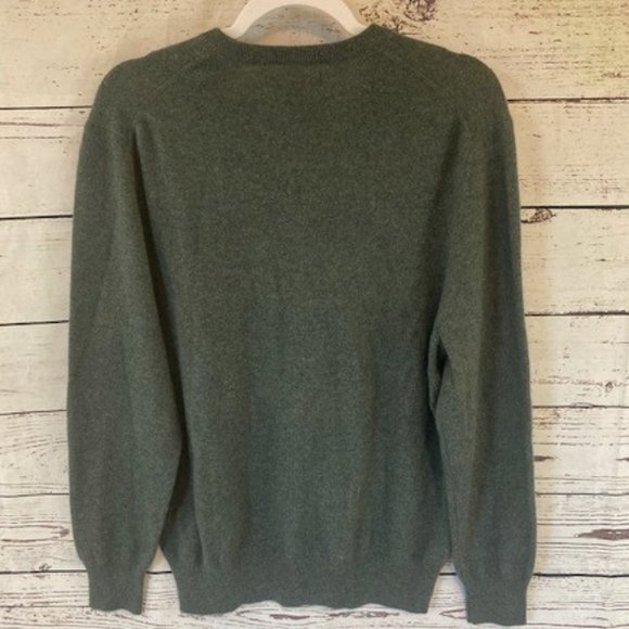Kenneth Roberts green soft cashmere sweater - Picture 6 of 8